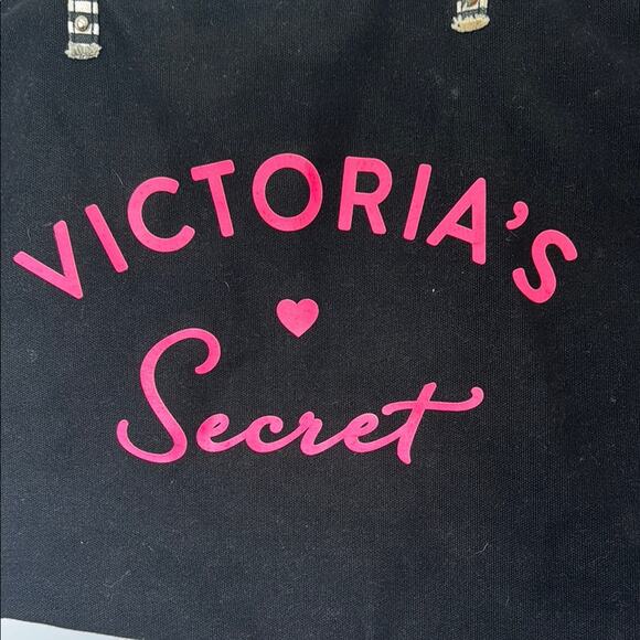 Victoria's Secret Black and Pink Classic Tote Bag OS - Picture 2 of 6